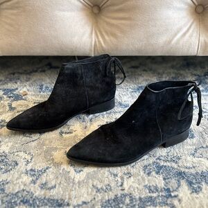 Black Suede Ankle Booties
